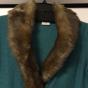 CAbi Sweaters - CAbi Sweater with Detachable Faux Fur Collar CAbi Sweaters - CAbi Sweater with Detachable Faux Fur Collar